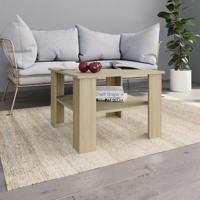 VidaXL Salontafel 60x60x42 cm bewerkt hout sonoma eikenkleurig - thumbnail