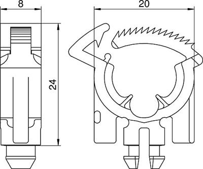 OBO Bettermann 7408650 Kabeltrekontlasting Grijs 10 stuk(s)