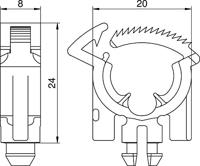 OBO Bettermann 7408650 Kabeltrekontlasting Grijs 10 stuk(s) - thumbnail