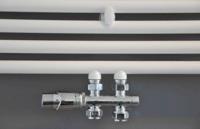 Radiator Onderblok Wiesbaden Recht Chroom (Voor midden aansluiting) - thumbnail