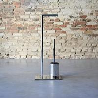 Toiletbutler Sealskin Tube met Toiletrolhouder, Reserverolhouder en Toiletborstel met Houder Vrijstaand Chroom - thumbnail