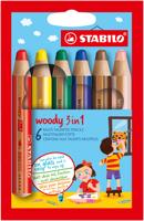 Stabilo woody 3 in 1 - multitalent potlood - set 6 stuks - thumbnail