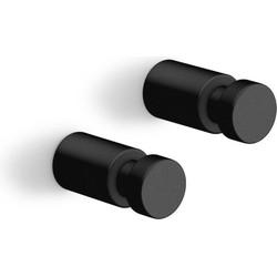 Zack Aivo handdoekhaak set van 2 klein zwart 40444