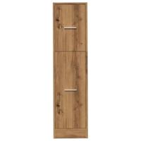 Apothekerskast 30x41x118 cm bewerkt hout artisanaal eikenkleur - thumbnail