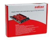 ROLINE M.2 naar SATA III SSD H/W adapter, 2x M.2 NGFF SSD, bootable en RAID compatibel. - thumbnail