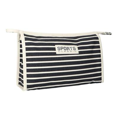 Traveller Toilettas stripe blauw sports classic 30x20cm Traveller Toilettas stripe blauw sports classic 30x20cm