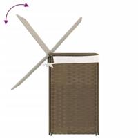 Wasmand met 2 vakken 53x35x57 cm poly rattan - thumbnail