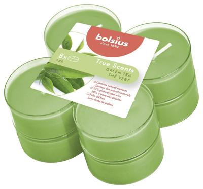 Bolsius Maxilichten True Scents Green Tea 8 Stuks 8 uur