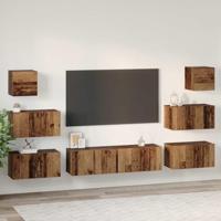 Tv-meubelset 8 pcs Oud hout 60 x 30 x 30 cm Bewerkt hout - thumbnail