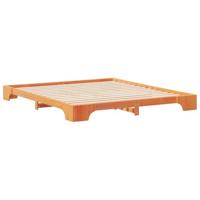Bedframe met opslag Bruin 180 x 220 cm Massief grenenhout - thumbnail