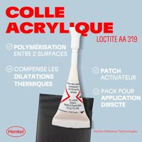 LOCTITE plakset voor achteruitkijkspiegel adhesive set glass/metal - thumbnail