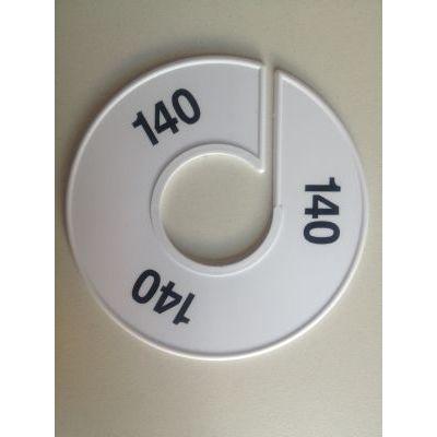 Maatring 11 cm wit/zwart 140