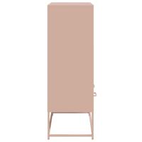 Hoge kast 68x39x111,5 cm staal roze - thumbnail