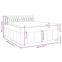 Boxspring met matras stof taupe 200x200 cm - thumbnail