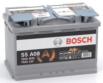 Bosch Silver auto accu S5A08 - 70Ah - 760A - aangepast voor voertuigen met start-stopsysteem S5A08