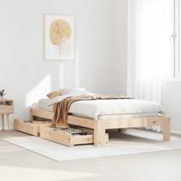 Bedframe zonder matras massief grenenhout 100x200 cm - thumbnail