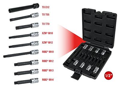 KS Tools 911.4535 1/2 cilinderkop-schroeven-dopsleutelset, 9-delig