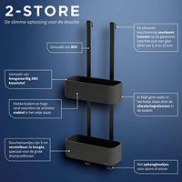 Tiger Doucherek Ophangbaar 2-Store 25 cm Zwart - thumbnail