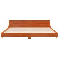 Bedframe zonder matras massief grenenhout wasbruin 200x200 cm - thumbnail
