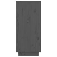 Wandkast 60x34x75 cm massief grenenhout grijs - thumbnail