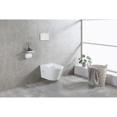 Wiesbaden Vesta Wandcloset Rimless met Bidetkraan - Warm/Koud Water - Mat Wit