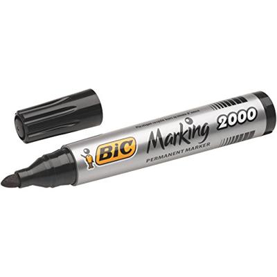 Bic permanent marker 2000, doos met 4 stuks in geassorteerde kleuren Bic permanent marker 2000, doos met 4 stuks in geassorteerde kleuren