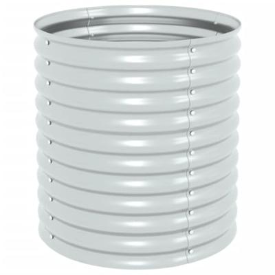 VidaXL Plantenbak verhoogd 80x80x81 cm gegalvaniseerd staal zilver