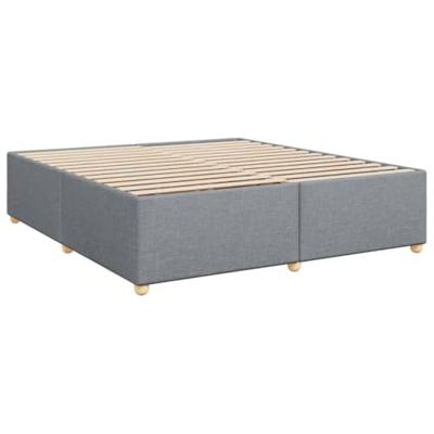 Boxspring met matras stof lichtgrijs 180x200 cm