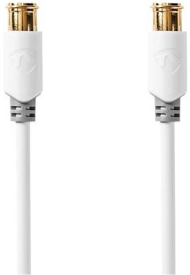 Satelliet- & Antennekabel | F Male Quick - F Male Quick | 10,0 m | Wit