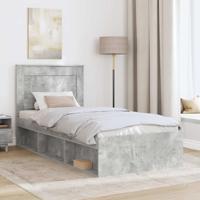 Bedframe met lade Concerte Grijs 75 x 190 cm Massief grenenhout - thumbnail