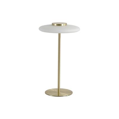 Searchlight TafellampRecord goud met wit glas - EU33120PB
