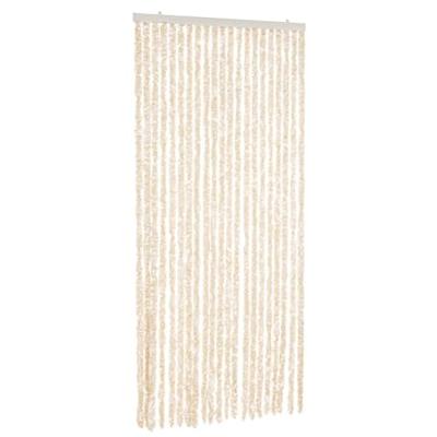 VidaXL Vliegengordijn 90x220 cm chenille beige en wit VidaXL Vliegengordijn 90x220 cm chenille beige en wit
