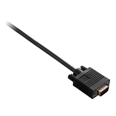V7 VGA-kabel 2 m zwart