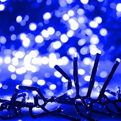 Lichtslinger cluster met 1000 LED's blauw 20 m PVC
