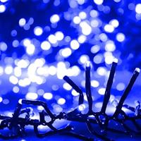 Lichtslinger cluster met 1000 LED's blauw 20 m PVC - thumbnail