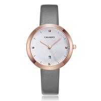 CAGARNY 6871 Fashion Life waterdichte gouden shell stalen band quartz horloge (grijs) - thumbnail