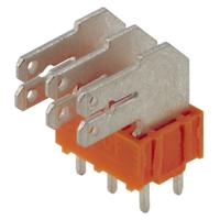 Weidmüller 9511420000 Splitter voor platte connectoren Insteekbreedte: 6.3 mm Insteekdikte: 0.8 mm 90 ° Deels geïsoleerd Oranje, Zilver 100 stuk(s) - thumbnail