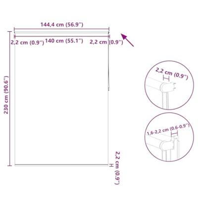 VidaXL Rolgordijn verduisterend 140 x 230 cm crême