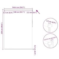 VidaXL Rolgordijn verduisterend 140 x 230 cm crême - thumbnail