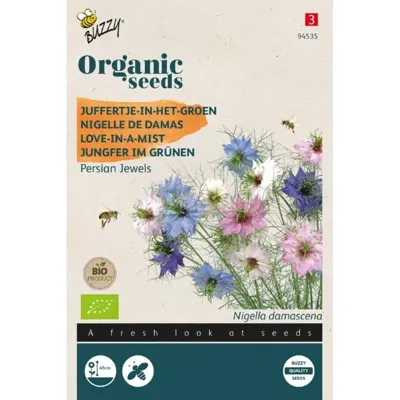 Organic Nigella Juffertje-in-het groen Persian Jewels (Bio) zaden Buzzy - Buzzy Organic Nigella Juffertje-in-het groen Persian Jewels (Bio) zaden Buzzy - Buzzy