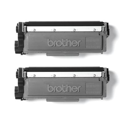 Originele Toner Brother L2300D/L2340DW/L2360DN/L2365DW/L2500/L2700 Zwart (2 Stuks) - thumbnail