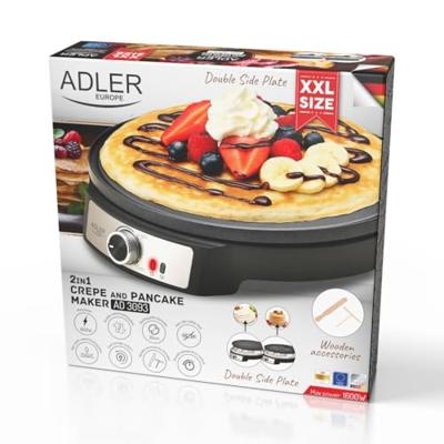 Adler AD 3093 Dubbelzijdige elektrische pannenkoekenmaker 2-in-1 Zwart