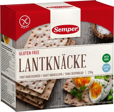 Semper Knackebrod lantknacke glutenvrij 230 Gram Semper Knackebrod lantknacke glutenvrij 230 Gram