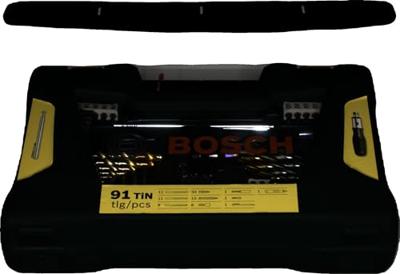 Bosch Accessoires V-Line TiN-boren en bitset met ratelschroevendraaier en magnetisch uitschuifbare pen 91-delige - 2607017195 - thumbnail