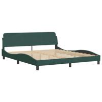 Bedframe zonder matras 180x200 cm fluweel donkergroen - thumbnail