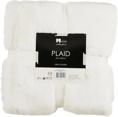 In the Mood plaid bronte 150x200cm wit