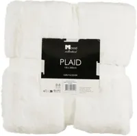 In the Mood plaid bronte 150x200cm wit - thumbnail