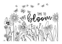 Sjablonen voor ramen met krijtmarkers BLOOM & GROW Premium folia meerkleurig - thumbnail