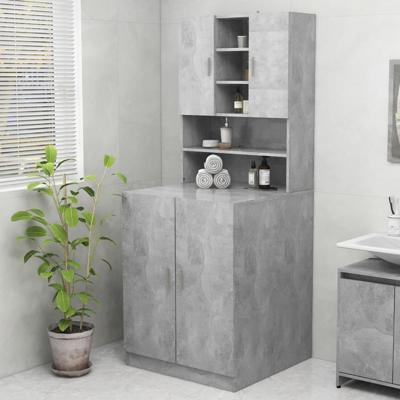 VidaXL Wasmachinekast 70,5x25,5x90 cm betongrijs VidaXL Wasmachinekast 70,5x25,5x90 cm betongrijs