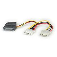 ROLINE Y-adapterkabel SATA / 3x 4 pol. HDD, 0,2 m - thumbnail